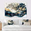 Bleu et blanc, arbre moderne en fleurs III - ensemble d'art mural cerisier en fleurs-107200195-107200205