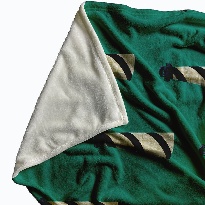 Havertown Plain Weave / Muslin Throw Blanket, Green