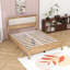 Lit plateforme en bois avec tête de lit tapissier-10725340-10725336