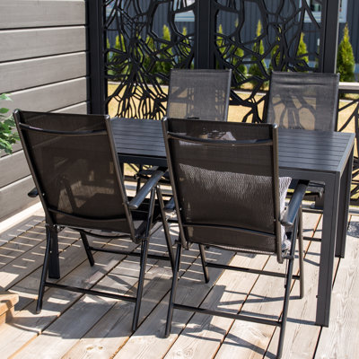 Hiran 4 - Person Teak Patio Dining Set with Rectangular Table