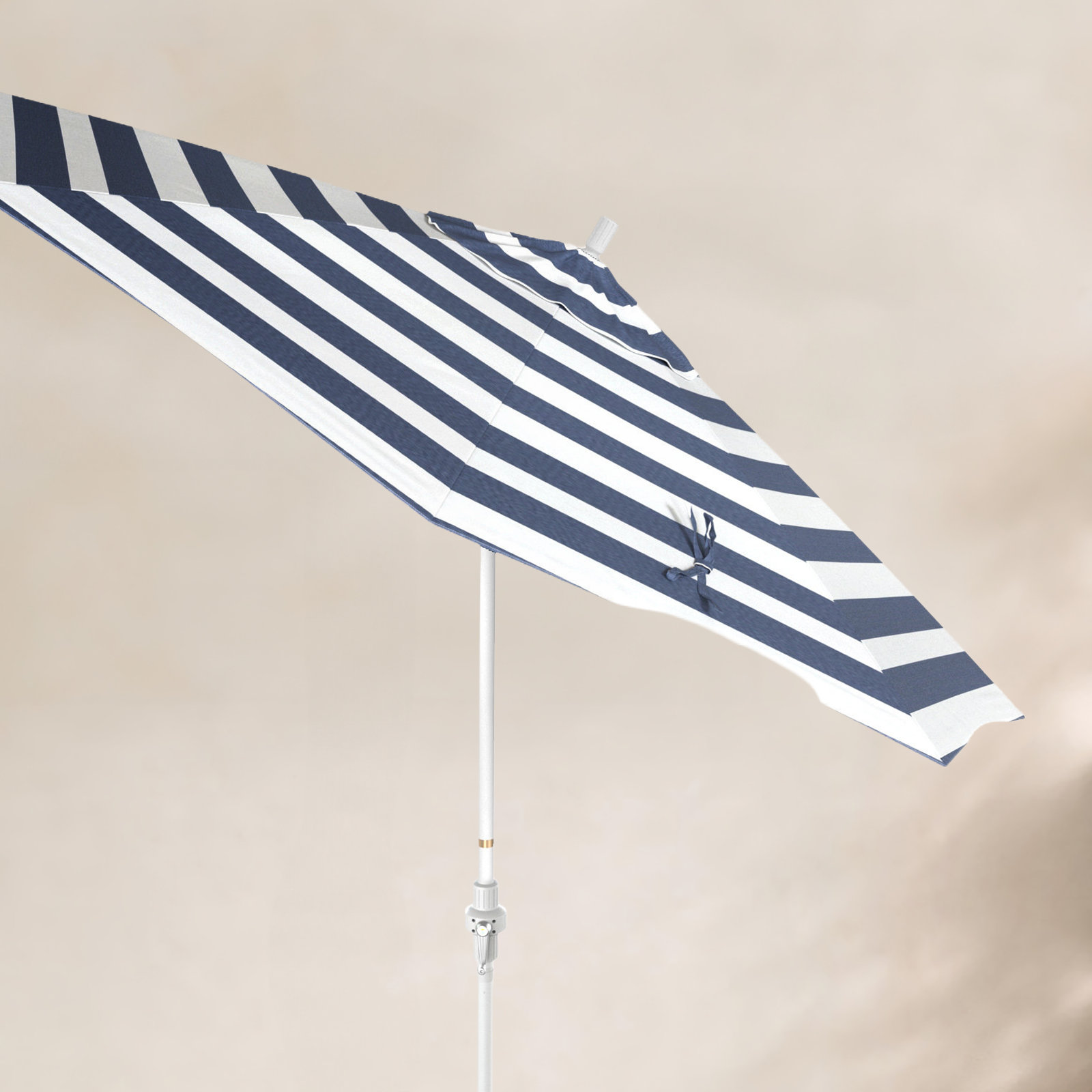 Calline 9' Umbrella, Navy White Cabana Stripe