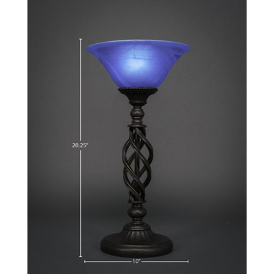 Eleganté Accent Lamp Shown In Dark Granite Finish With 10" Italian Glass