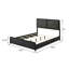 Lit oriental rembourré 51 pouces noir-1266011858