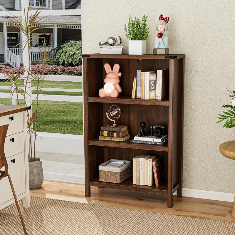 Ensemble de bureau 2 pièces, 43 po de hauteur et 71 po de hauteur, Brun