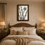 Art mural toile sarcelle et ambre-724223229