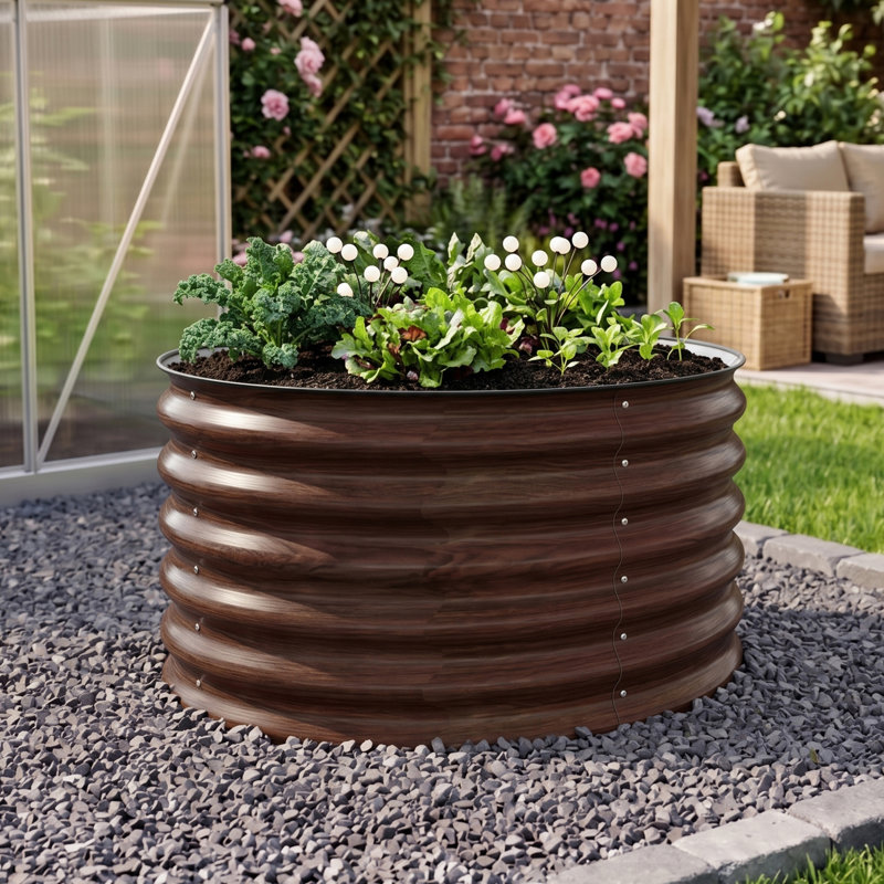Planter Box, 43cm H x 80cm W x 80cm D, Brown, 1