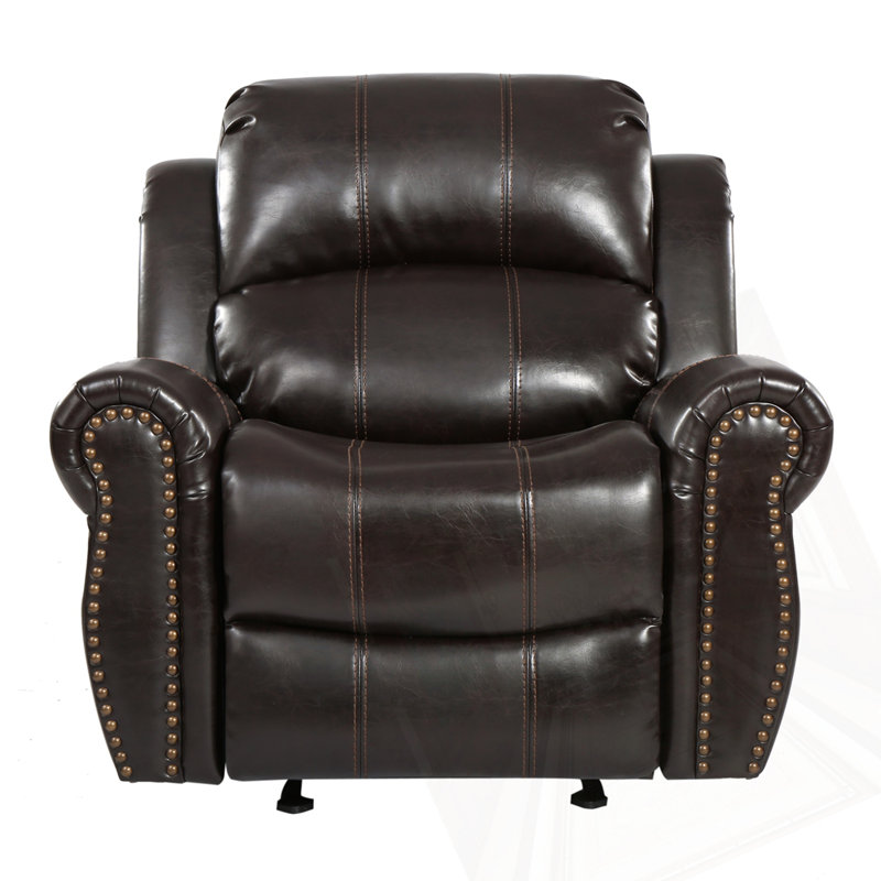 Fauteuil inclinable oscillant standard en similicuir de 43,25 po de largeur