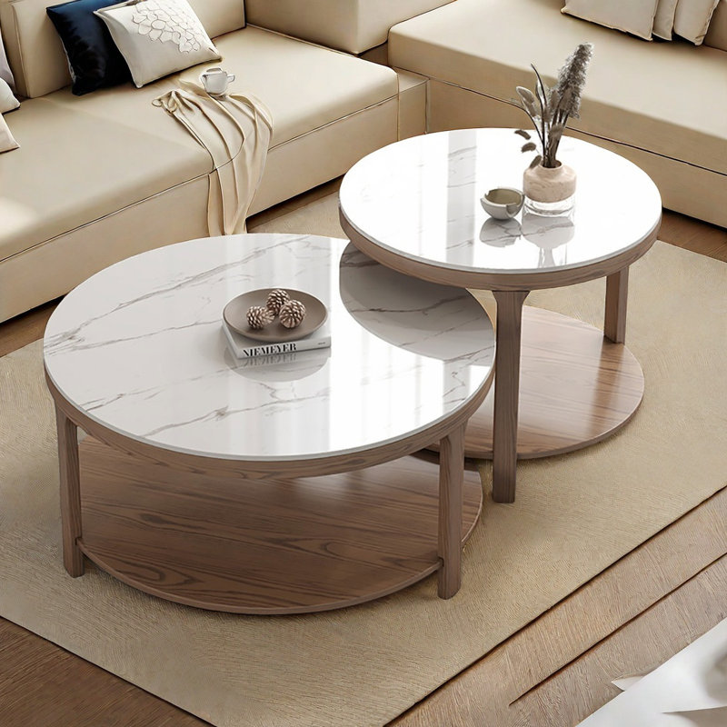 Table de bout ronde, Blanc