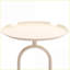 Table basse moderne en métal pour le salon, 24 po de hauteur, facile à assembler et stable