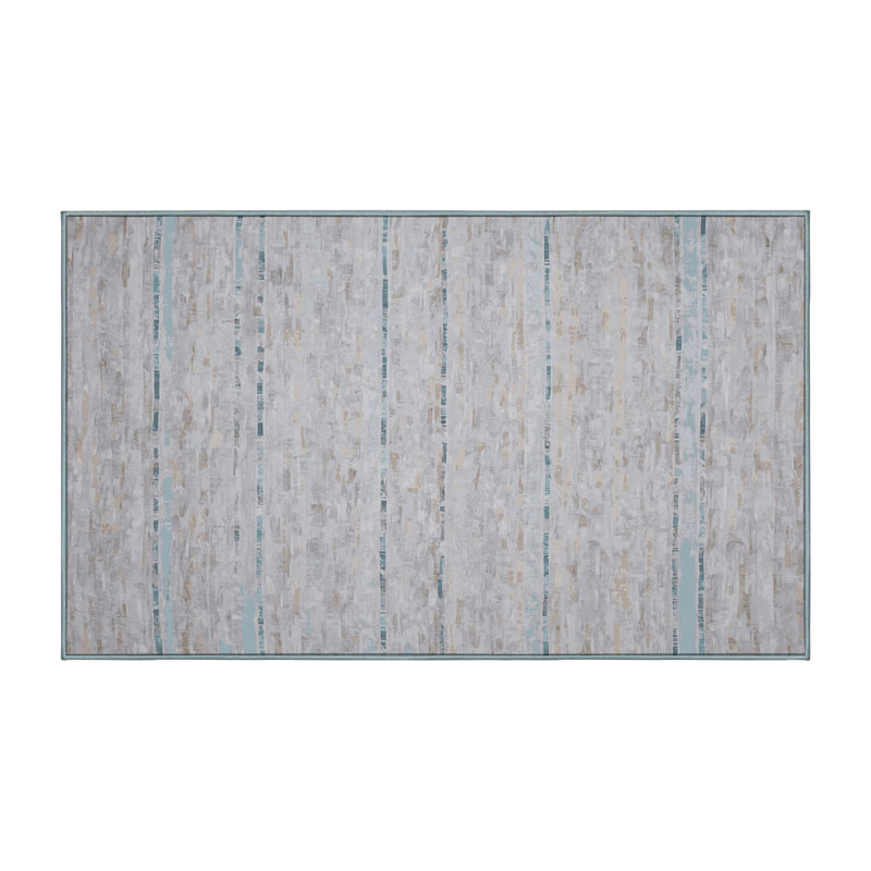 Tapis bleu lavable à la machine, Tapis de couloir 2 pi x 4 pi