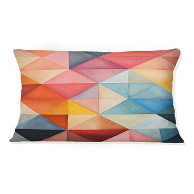 Hardedge Pastel Symmetry IV - Hard Edge Painting Printed Throw Pillow