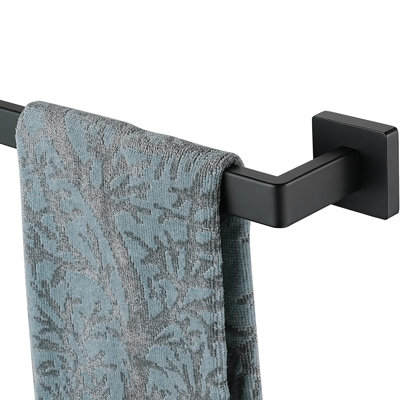 Porte-serviettes en acier inoxydable 304 avec bords arrondis, fixation murale, longueur utile