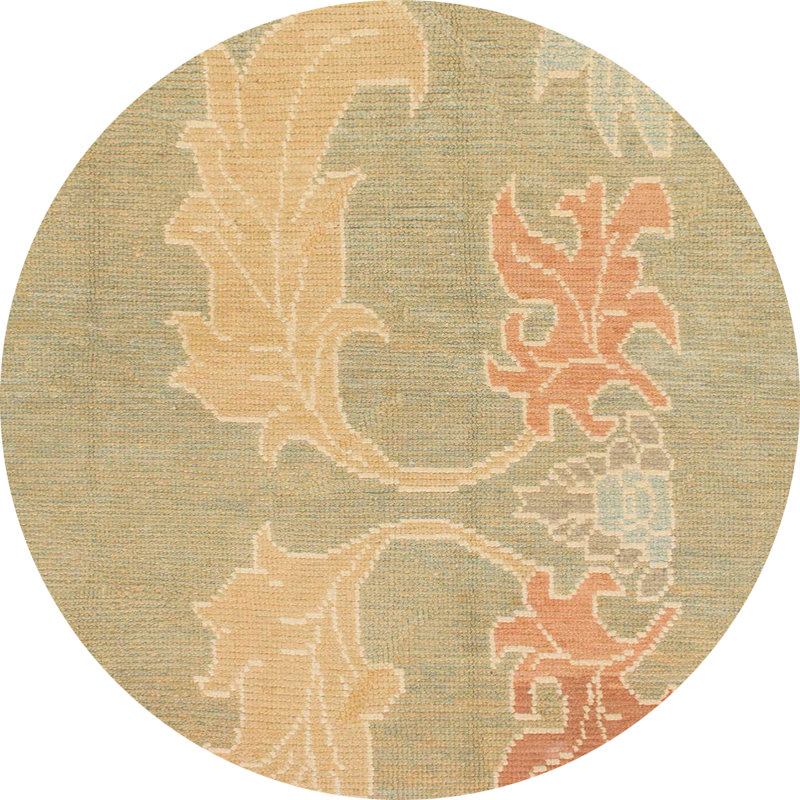 Tapis décoratif multicolore à motif abstrait, Rond 7 pi