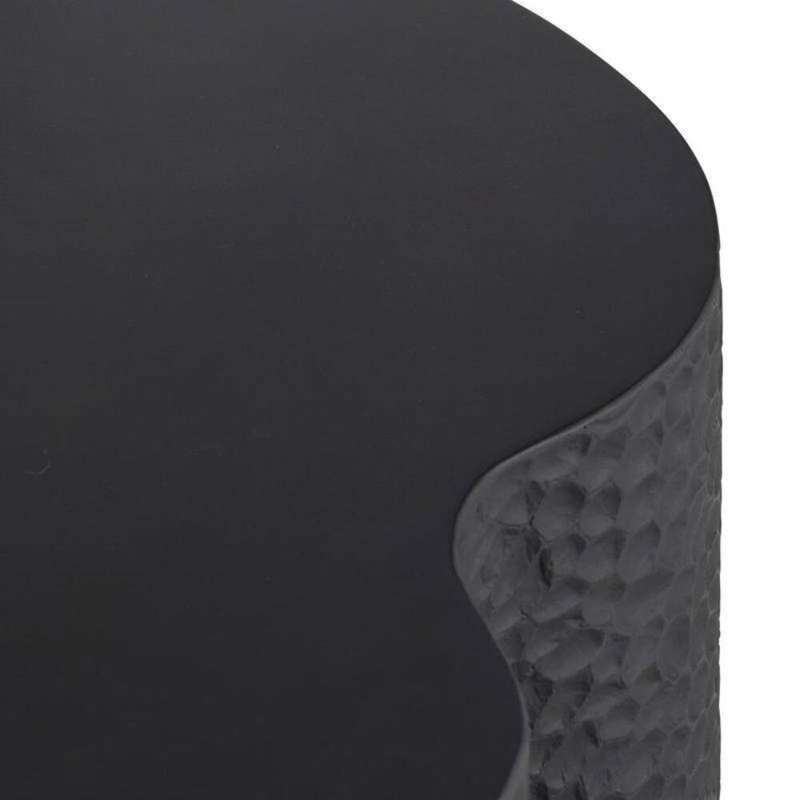 Indio Outdoor Free Form Coffee Table, Matte Black, 14" H x 37" L x 22" W