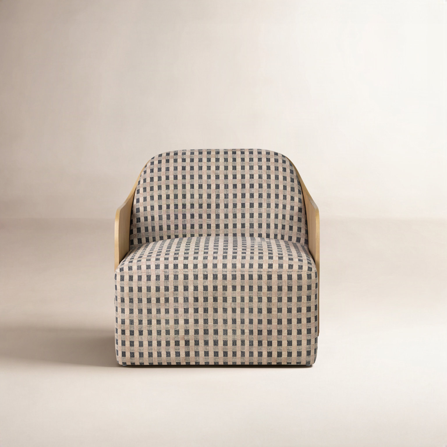 Marmee Upholstered Swivel Armchair, Firefinch Fawn