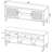 2-Door Engineered Wood 60" TV Stand