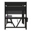 Lit mezzanine moderne en bois pleine grandeur avec bureau intégré, station de charge, lumière DEL, tablette de rangement, organisateur en tissu et rails de sécurité-91081905