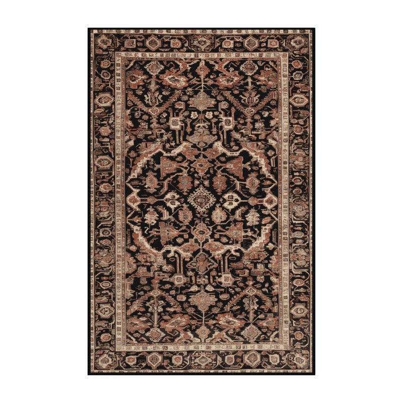 Tapis brun lavable à la machine, Rectangulaire 8 pi x 12 pi