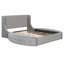 Lit en velours avec tiroir et tabouret de rangement latéral-88641639