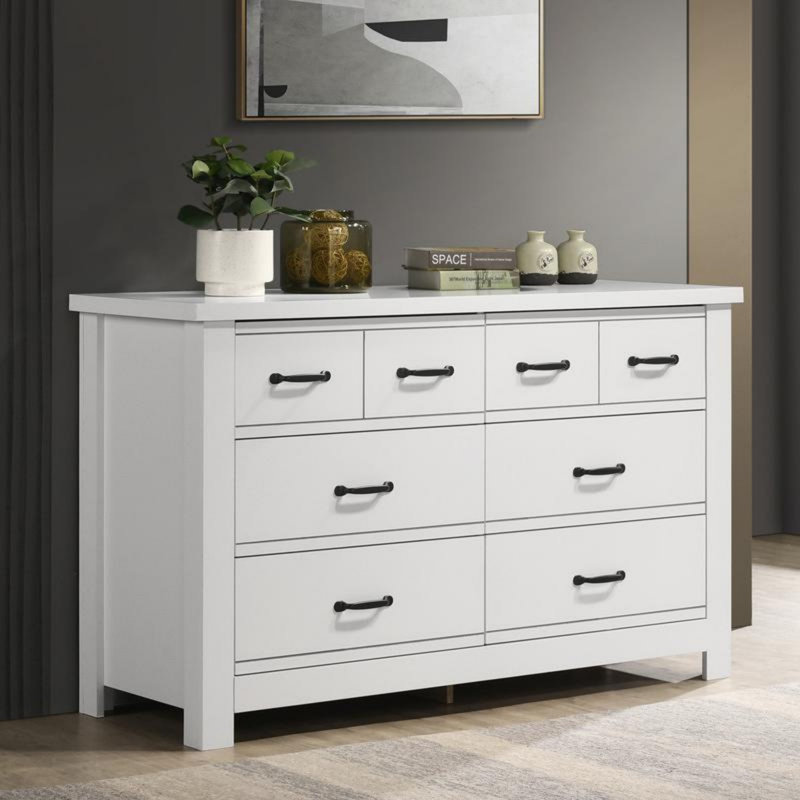 Commode 6 tiroirs, Blanc