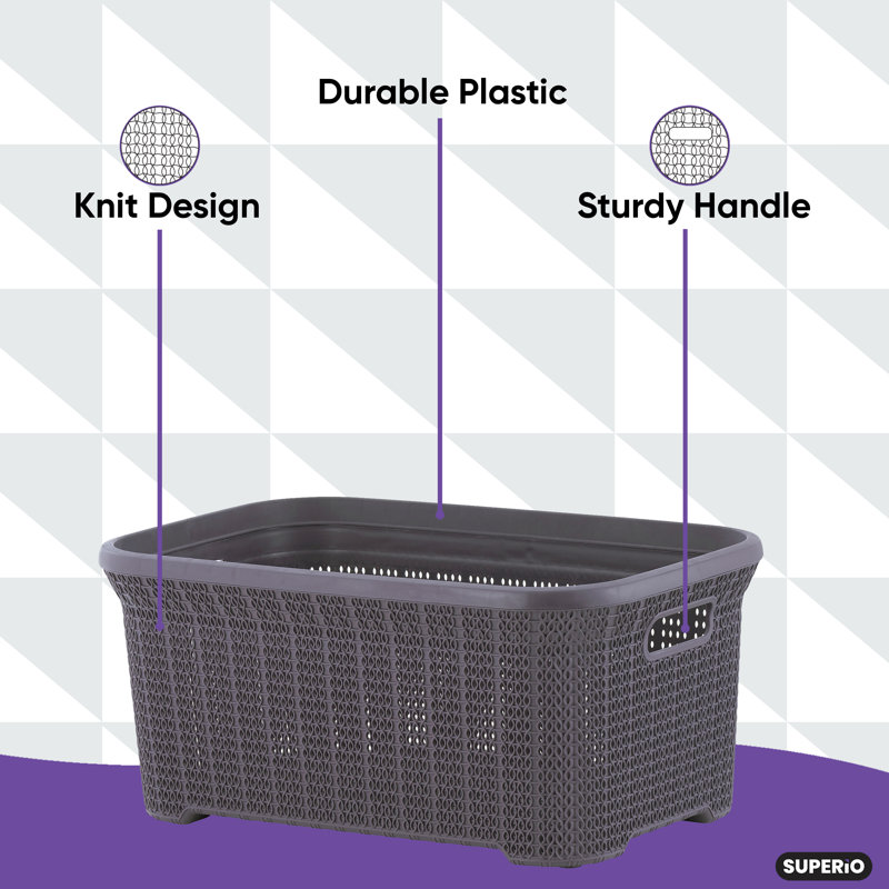 Panier à linge 35 L, Mauve