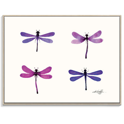Four Dragonflies 7 by Kathy Morton Stanion - Painting on Canvas