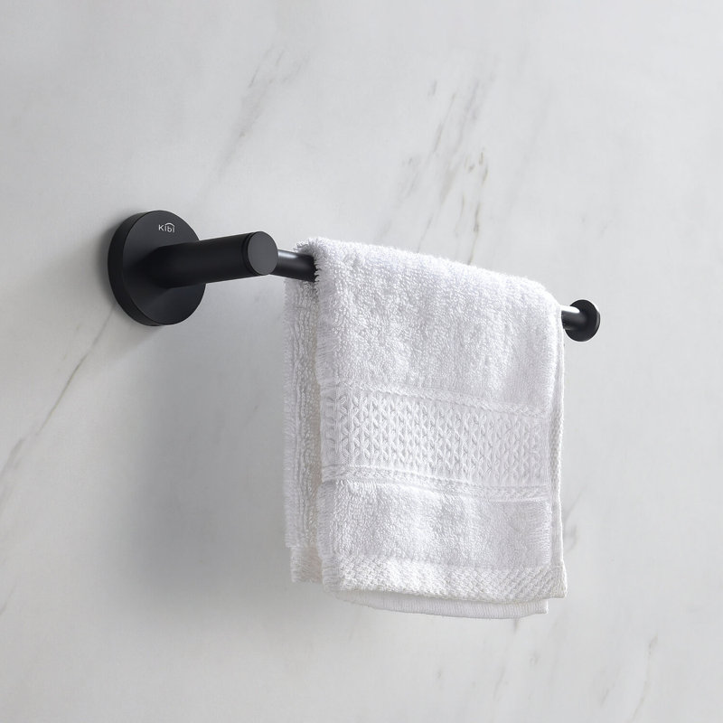 10" Wall Mounted Towel Bar, Matte Black