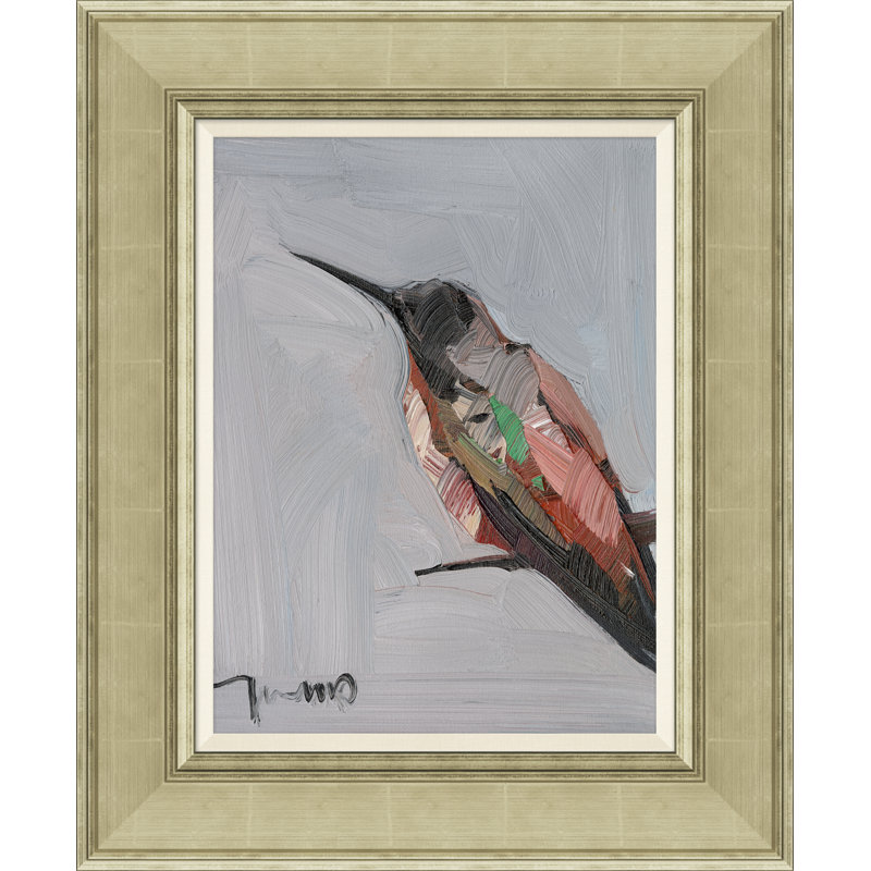 Colibri roux par Joseph Mota - peinture sur toile encadrée