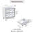 Modern 2 Drawer Nightstand With Mirrored Fronts In Light Grey-228439270