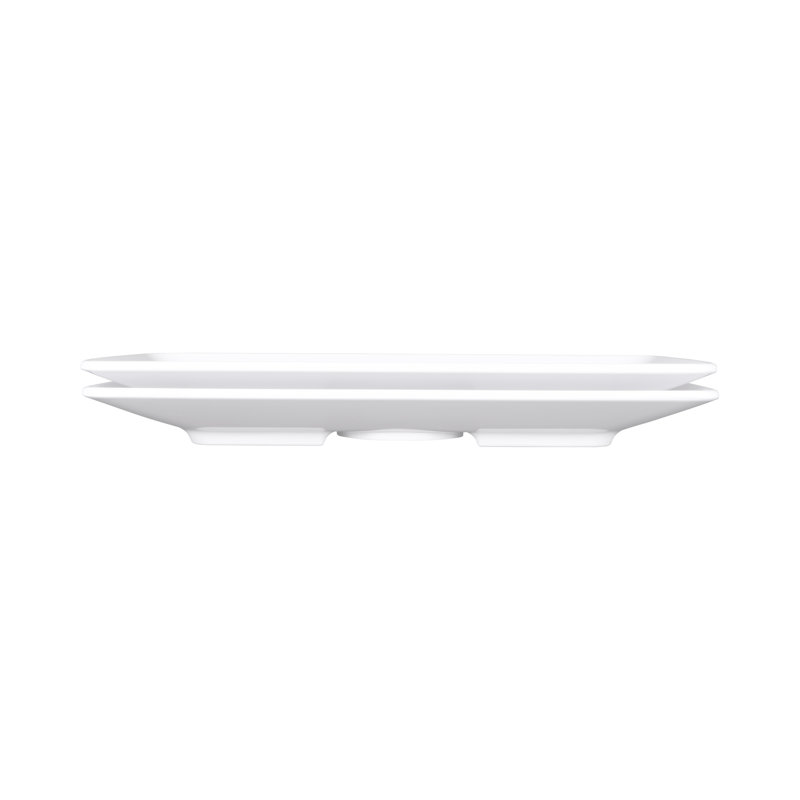 Elite Global Solutions Melamine Platter, White, 1.63" H x 16" W x 8" D