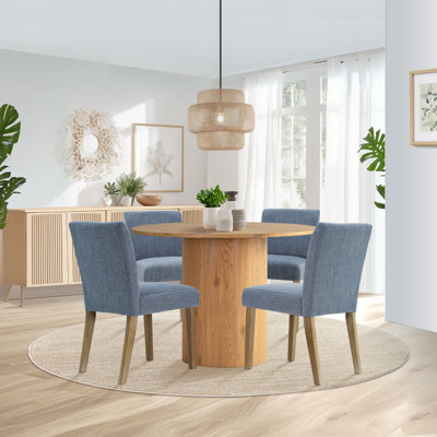 Chaises de salle à manger rembourrées en bois massif l 18,5 po Alesana 