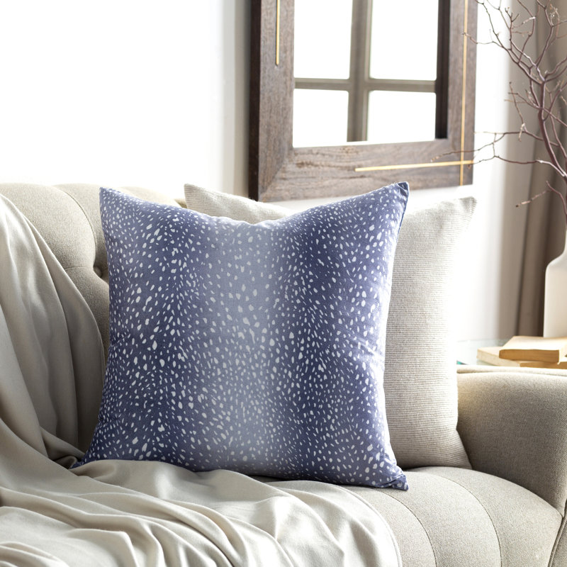 Housse de coussin Doe, Denim / Crème, 20 po X 20 po