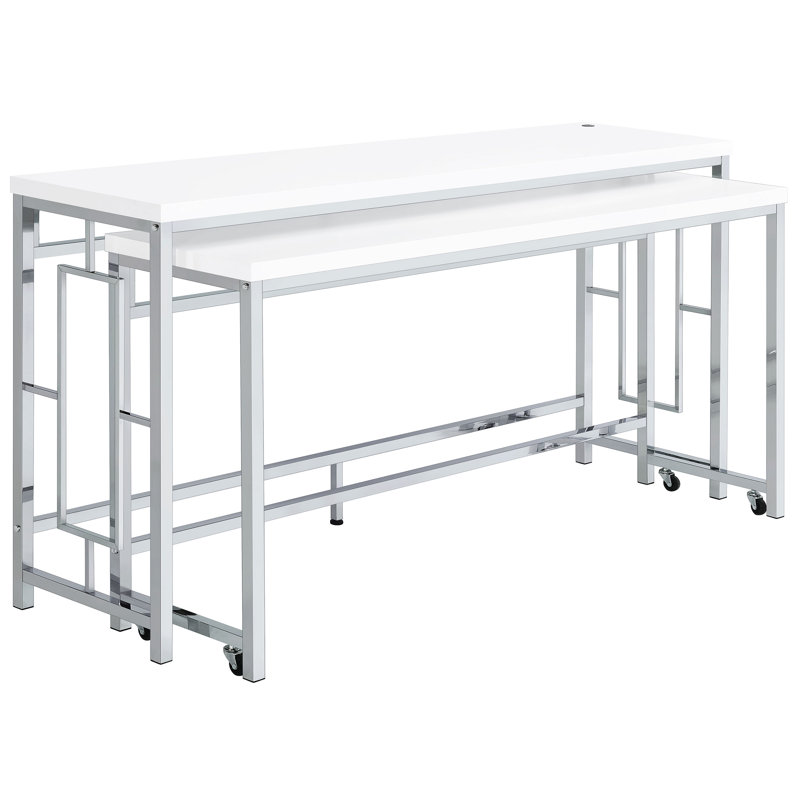 Timeless Elegance - Iacovelli 5-Piece Multipurpose Counter Height Table Set White