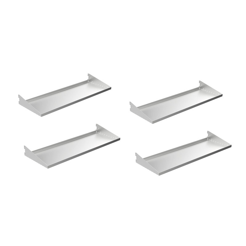 Biohort Shed Adjustable Metal Shelves 9.6" L x 28.3" W x 2.9" H (4 pack) Shelves Only