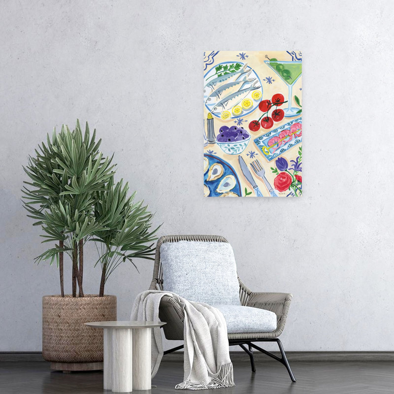 Art de poisson contemporain, H 24 po x l 16 po