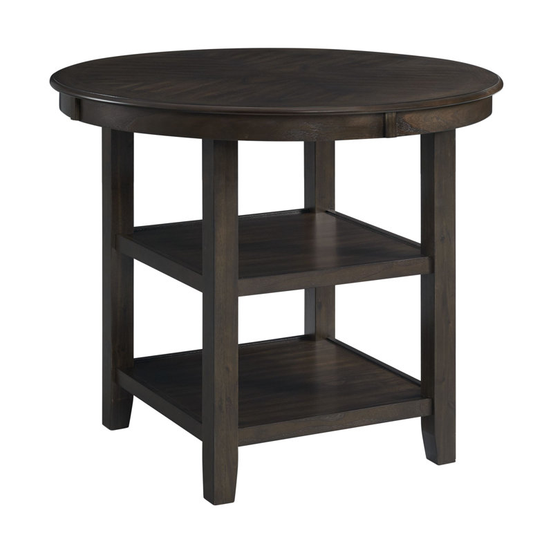 Relyea Round Dining Table, Counter Height (36" Height), Walnut
