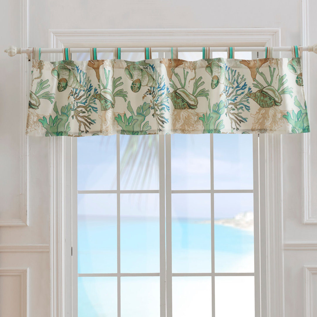 Atlantis Tailored 84" Window Valance Barefoot Bungalow 