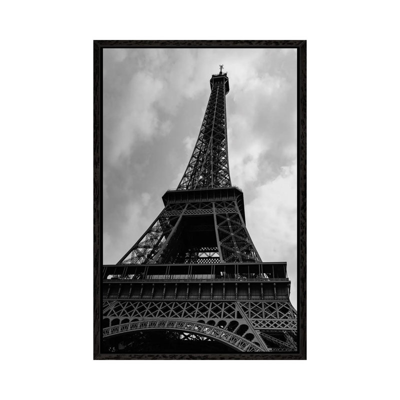 Eiffel Tower XII by Bethany Young - Print on Canvas, Black Framed, 66.04cm H x 45.72cm W x 3.81cm D