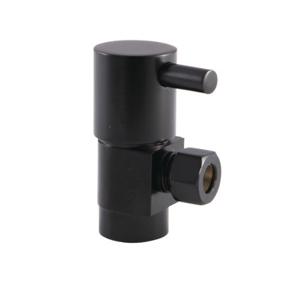 Kingston Brass Concord 1/2-Inch FIP x 3/8-Inch OD Comp Anti-Seize Deluxe Quarter-Turn Ceramic Hardisc Cartridge Angle Stop