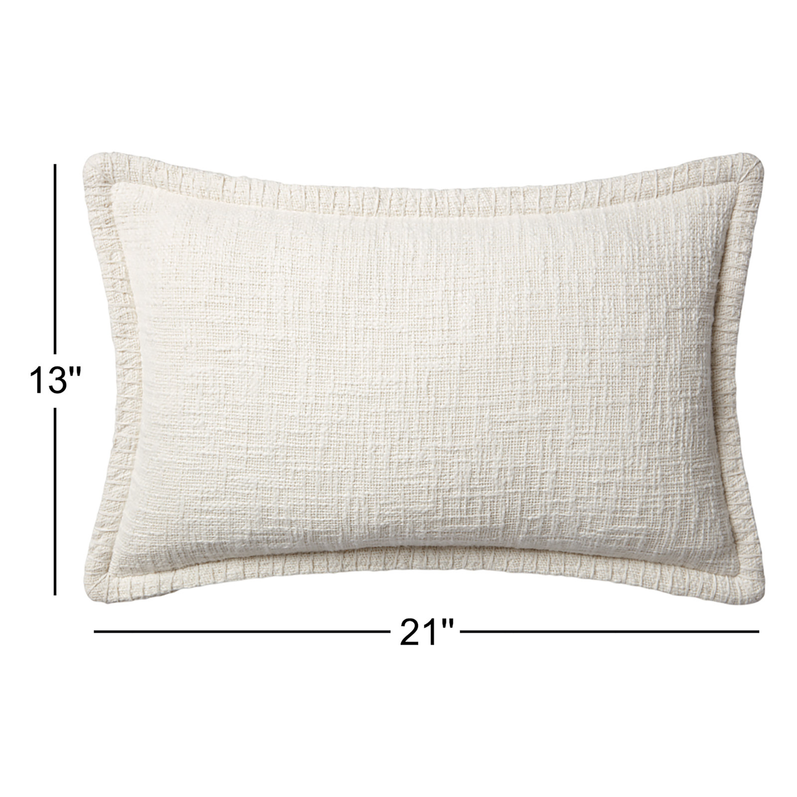 Favela Cotton Throw Pillow, No Fill, 13" H x 21" W x 1" D