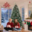 8Ft Artificial Christmas Tree With Pinecones, Berries, And Metal Stand For Easy Assembly And Festive Décor, Christmas Tree-1164879530