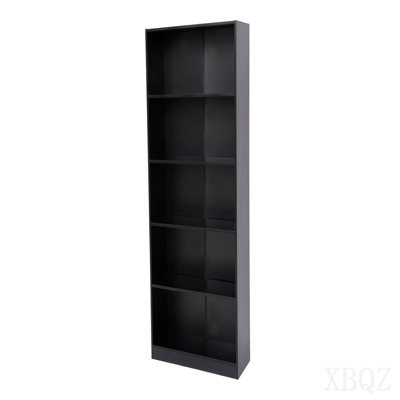 5-Tier Bookshelves Storage Cabinet Black