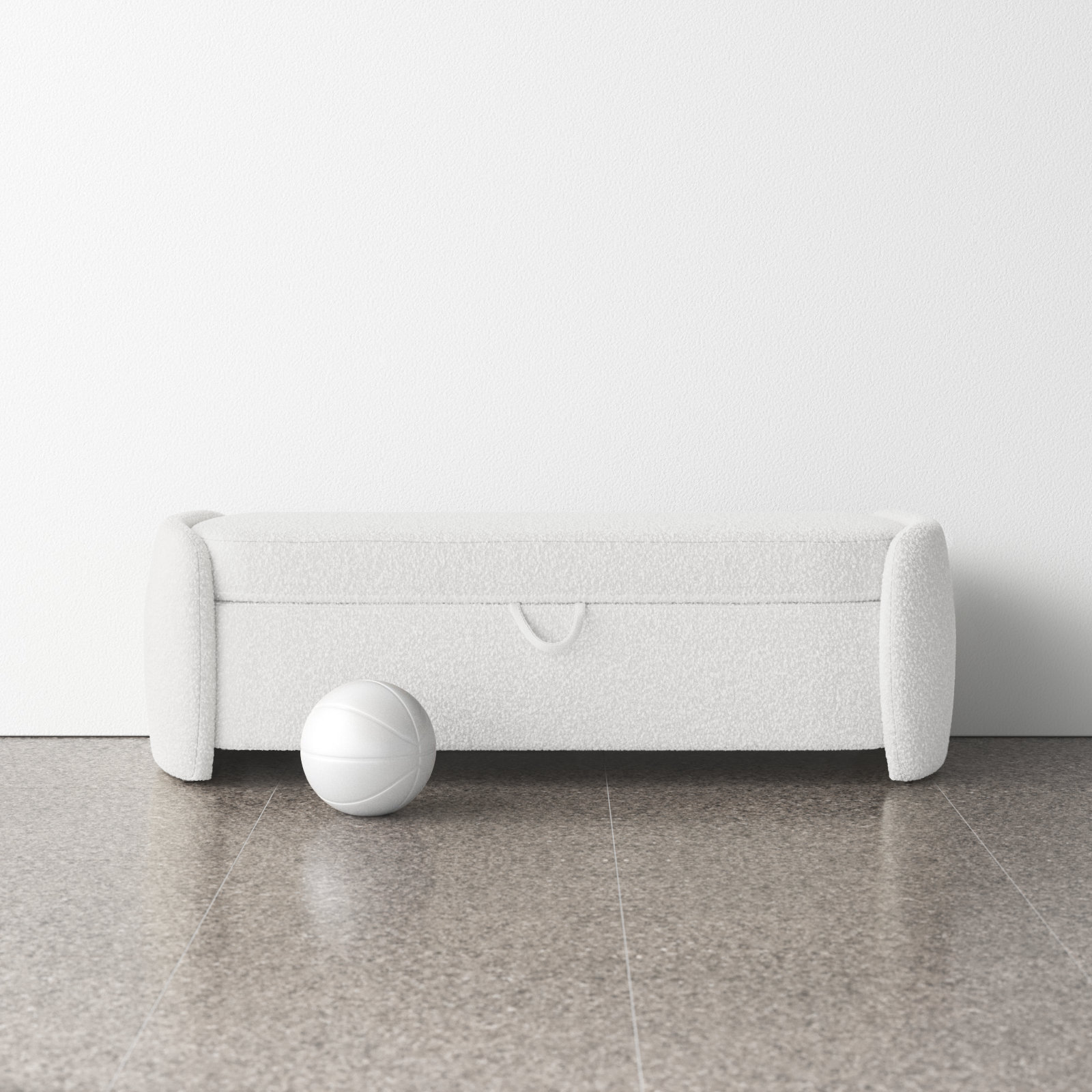 Kalevi 60" Bedroom Bench, Ivory