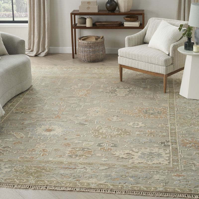 Nourison Tiffinie 9' x 12' Taupe Vintage Indoor Rug, Rectangle 9' x 12'