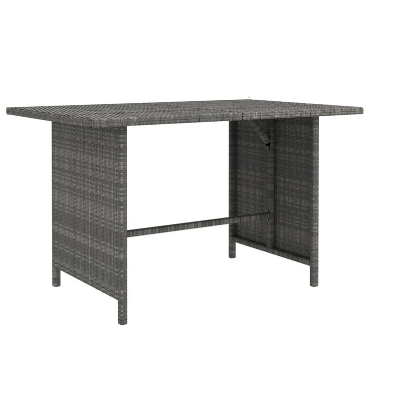Ensemble de canapé modulaire d'extérieur 9 pièces Avio, table basse carrée, rotin gris