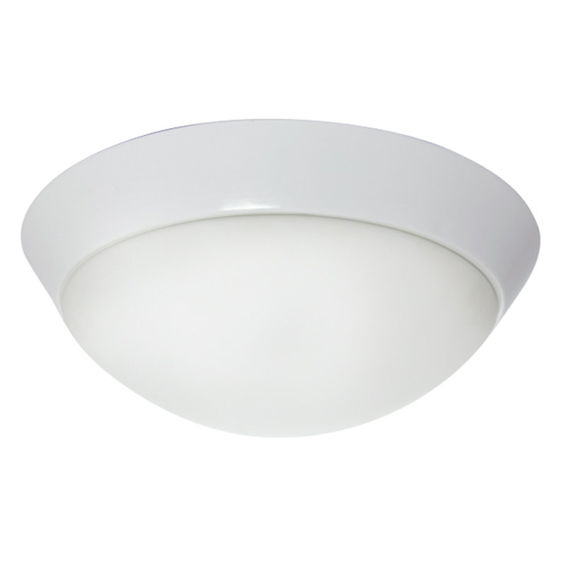Glass Flush Mount, White