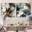 Jans - Ensemble de 2 collages abstraits carrés-101856979-101856975