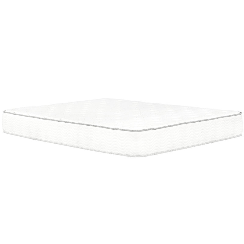 9 po Matelas à ressorts de taille moyenne - Grand lit, blanc, rembourrage en mousse et soulagement des pointes, ressorts pour réduire le transfert de mouvement, base à haute densité pour un soutien durable, housse souple, États-Unis