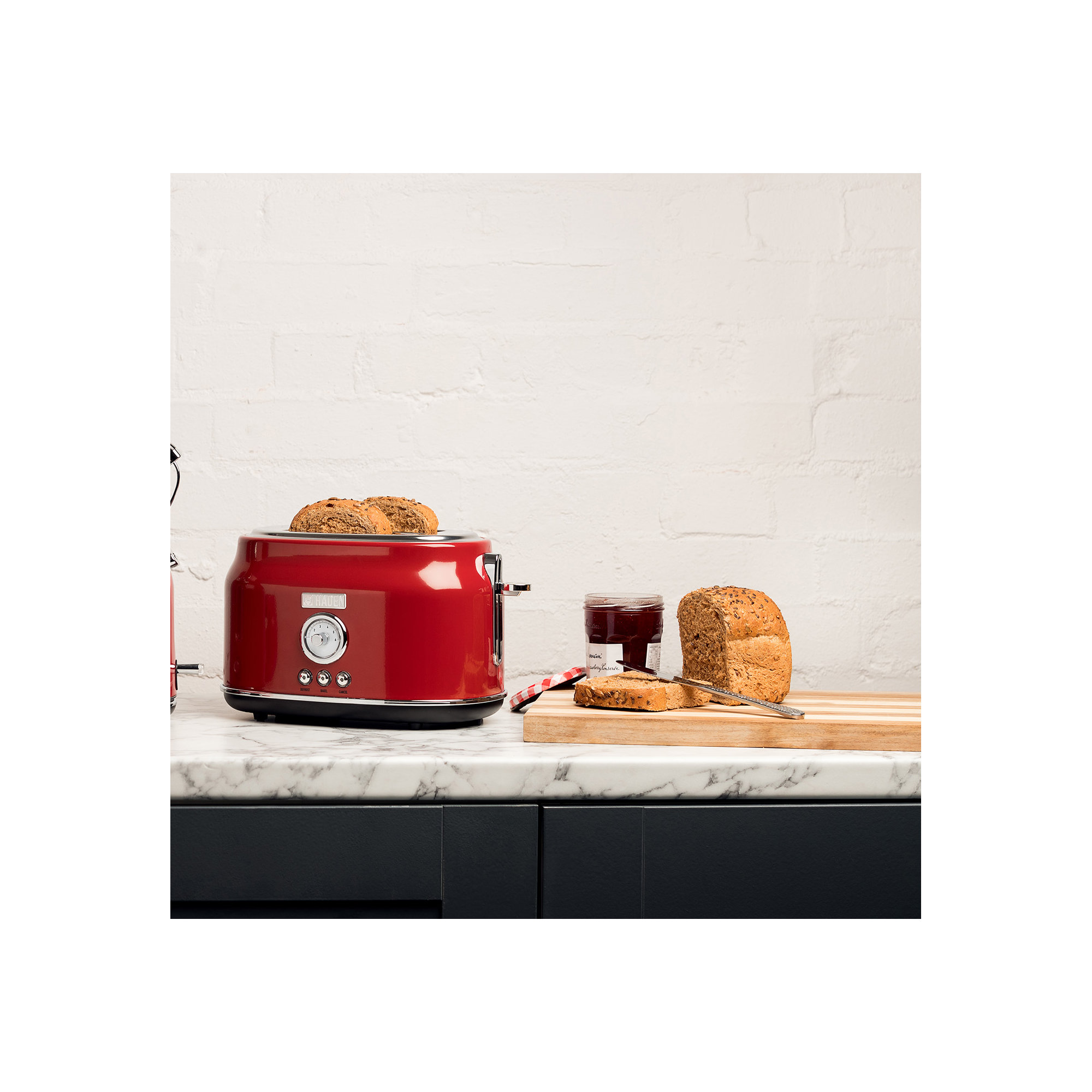 Dorset 2 - Slice Toaster, Red