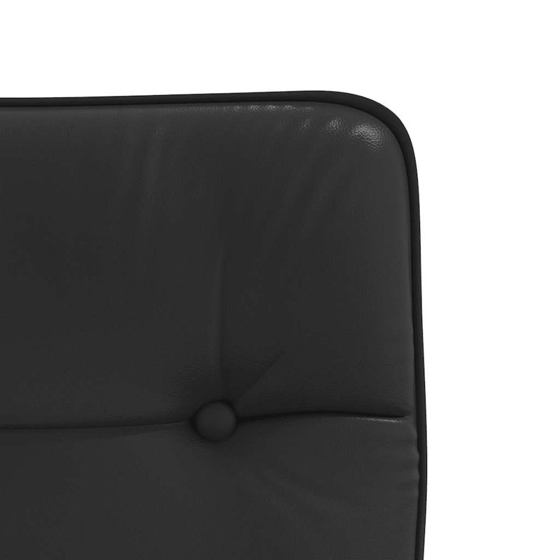  Chaise de salle à manger en similicuir noir
